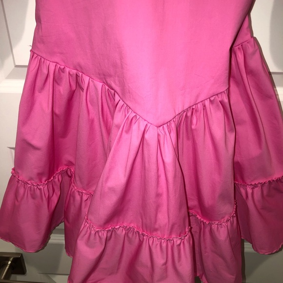 New Peixot x Anthropologie Maeve Barbie Pink Bubble Mini Dress sz S - Picture 6 of 7